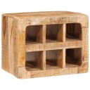 vidaXL Vinhylle Veggmontert Brun 44 x 30 x 35 cm heltre mango