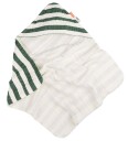 Done By Deer Stripes Babyhåndkle - 70 × 70 cm - Green
