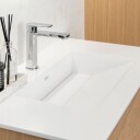 Korsbakken Corian Med Skrå Bunn Hvit Matt 120cm