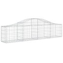 vidaXL Gabionkurver buede 11 stk 200x30x40/60 cm galvanisert jern