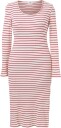 Boob Signe midi Kjole Stripe White/Red L