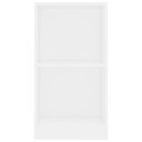 Bokhylle hvit 40x24x75 cm konstruert tre