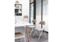 Sett med 4 klappstoler Sparks - Beige, hvit