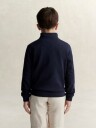 Gant Kids Shield Half Zip Sweatshirt   Navy   110