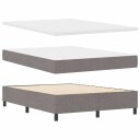  Bokfjederseng med madrass og LED Taupe 140x190 cm Stoff