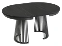 Erylan Spisebord rundt uttrekkbart 100-180 cm - svart
