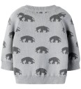 Lil" Atelier Cardigan   Strikk   NbmLulio   Sleet   Lil Atelier   56   Cardigan   Grå