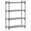  Bokhylle 4 etasjer grå sonoma 80x30x120 cm konstruert tre 8721012194571