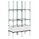 Plantekasse med espalier hvit 80x40x142,5 cm PP