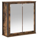  Baderoms veggskap med speil røkt eik 60x21x60 cm
