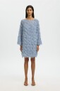 Selected Women   Kjole slfMyline Relaxed LS Boat Neck   Blå