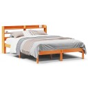  Sengeramme med hodegavl voksbrun 140x200 cm heltre furu 3306559