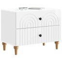 Nattbordskap Høgglans hvit 62 x 34,5 x 48 cm Konstruert tre