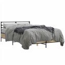  Sengeramme sonoma eik 135x190 cm konstruert tre og metall 8721102613692