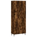 vidaXL Highboard røkt eik 69,5x34x180 cm konstruert tre 8720845409456