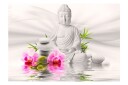 Fototapet Buddha And Orchids 200x140 - Artgeist sp. z o. o.