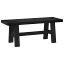 vidaXL Spisebenk NOAIN 120 x 41 x 45 cm Massiv furu Svart