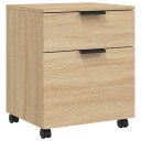  Mobilt arkivskap med hjul sonoma eik 45x38x54 cm konstruert tre