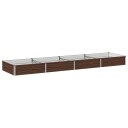 vidaXL Hevet Hagebed Svart 320 x 80 x 24 cm kaldvalset stål