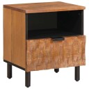 Nattbordskap 2 pcs Brun 40 x 33 x 46 cm Massiv mango tre