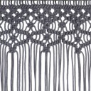 vidaXL Makramé gardin antrasitt 140x240 cm bomull