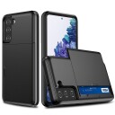 INCOVER Samsung Galaxy S21 FE (5G) Hybrid Håndverker Deksel med Lommebok - Svart