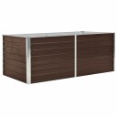 vidaXL Forhøyet hagebed 160x80x45 cm galvanisert stål brun