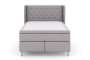 Select No 5 Komplett Sengepakke 140x200 Fast Lateks Lysegrå/Gullben