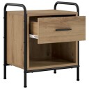 vidaXL Nattbordskap Artisan eik 40 x 30 x 50 cm Konstruert tre
