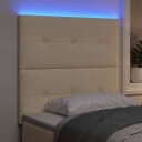  LED Hodegjerde Krem 100 cm Stoff