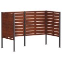 vidaXL Skjerm for søppeldunk 167 x 85 x 113 cm Cortenstål Rusten
