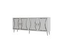 Falra Konsollbord 150 cm   Hvit/Sølv