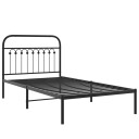  Sengeramme i metall med hodegavl svart 100x190 cm 8721102644832