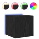  TV Veggskap Svart Eik 30,5 x 35 x 30 cm Konstruert tre