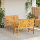 3 Delt Hage Lounge Sett Massivt Tre Acacia