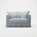 Decotique Le Grand Air Loveseat Linen Love Seat Lin Nordic Sky