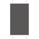  plisségardin sort 75x150 cm Stoff Bredde 74,4 Polyester