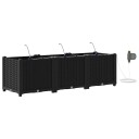 Hagekasser med Vanningssystem 3 stk Svart
