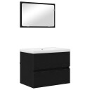  Baderomsinnredningssett 3 pcs Svart eik 60 x 38.5 x 45 cm