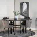 Spisegruppe furniture/fashion Copenhagen med 4 Grå Limhamn Light Stoler