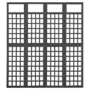 vidaXL Romdeler/espalier 4 paneler heltre gran svart 161x180 cm