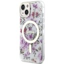 Guess Transparent Hardcase Flower MagSafe for iPhone 14 6,1"