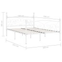 vidaXL Sengeramme med spilebase hvit metall 160x200 cm