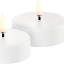 Uyuni LED telys oppladdningsbar hvit 2 pk