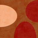 Autumn Mid Century Earthy 24 Plakat Plakat / 40x40cm