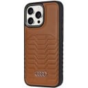 Audi Mobildeksel i Syntetisk Lær med MagSafe til iPhone 15 Pro Max - Brun