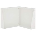 vidaXL Støttemur 50 x 50 x 40 cm Stål Hvit