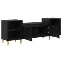  TV skap Svart Eik 160 x 35 x 55 cm Konstruert tre