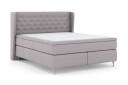 Select No 6 Komplett Sengepakke 180x200 Fast Memory/Pocket   Lysegrå/Sølvben