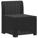 vidaXL 1 seters Hage Sofa med Pute Rattan Utseende PP Antrasitt